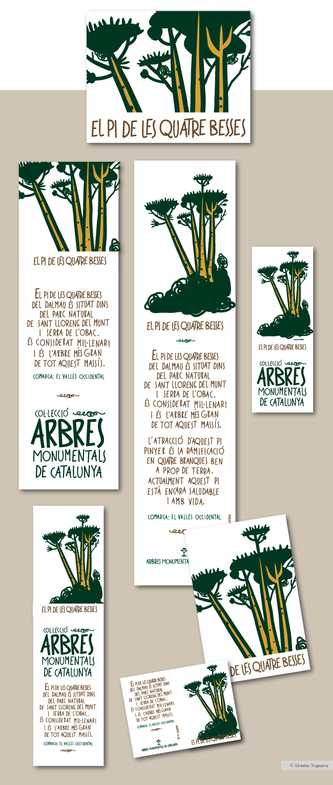 Arbres monumentals de Catalunya, illustrated by Montse Noguera